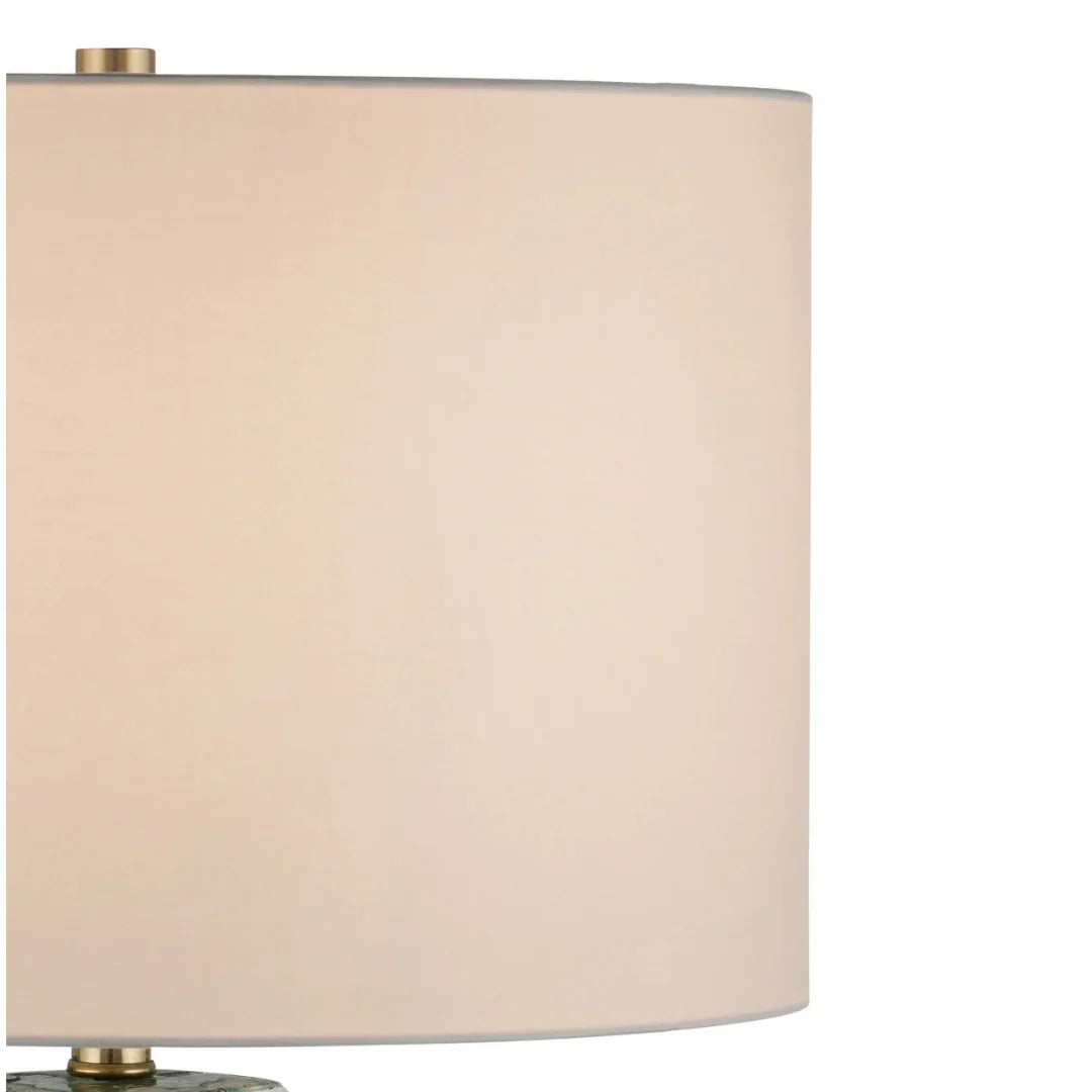 Lampada da tavolo in ceramica color fumo verde