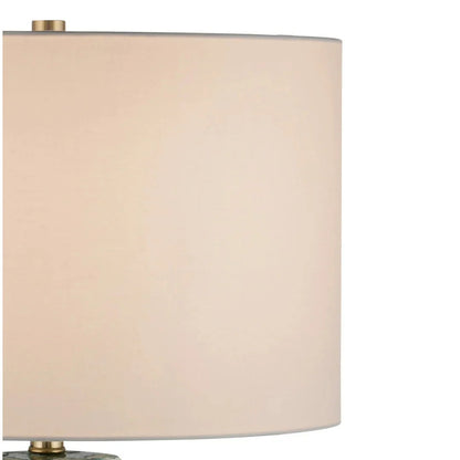 Lampada da tavolo in ceramica color fumo verde