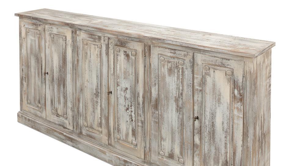 Credenza francese Louis in rovere grigio