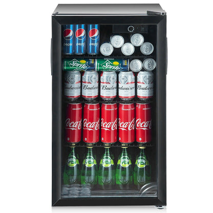 Frigorifero per bevande Gymax da 120 lattine, birra, vino, bibite, mini refrigeratore