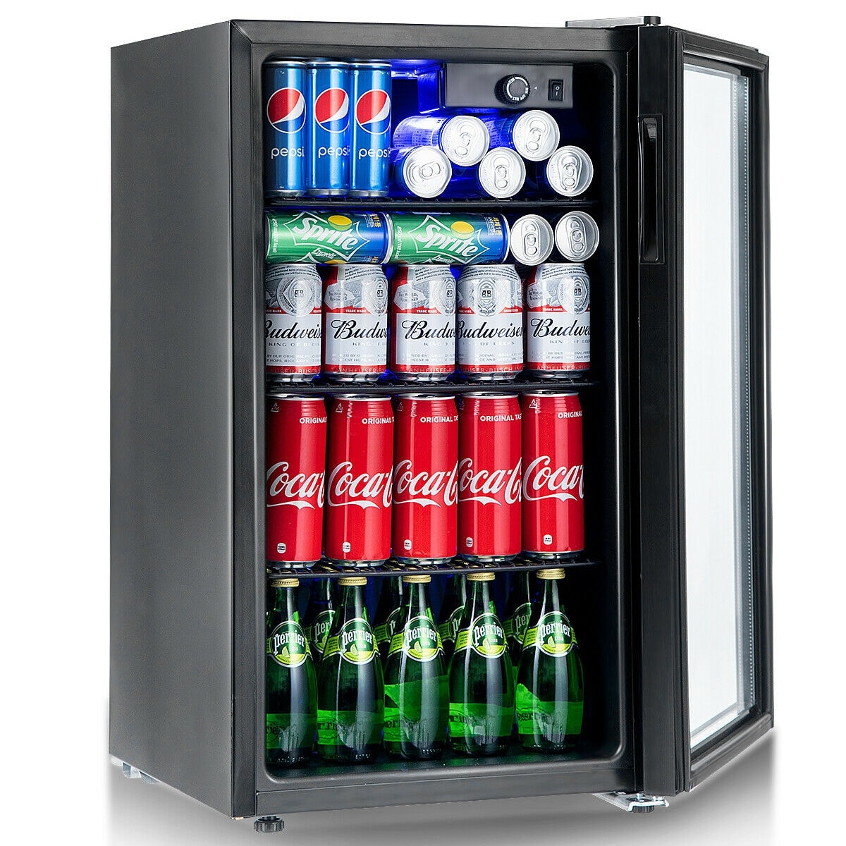 Frigorifero per bevande Gymax da 120 lattine, birra, vino, bibite, mini refrigeratore