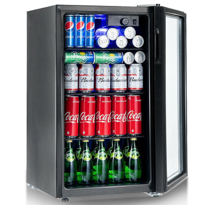 Frigorifero per bevande Gymax da 120 lattine, birra, vino, bibite, mini refrigeratore