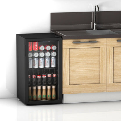Frigorifero per bevande Gymax da 120 lattine, birra, vino, bibite, mini refrigeratore