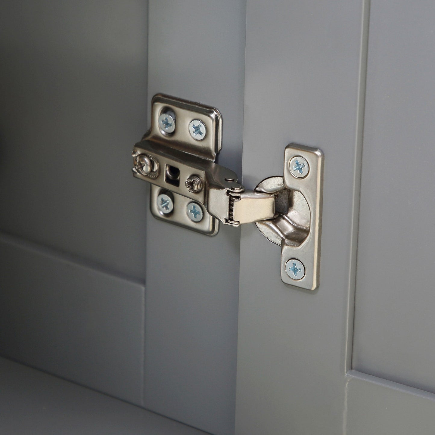 HOMCOM Isola da cucina mobile con contenitore, carrello da cucina portatile con piano in acciaio inox, grigio - N/D