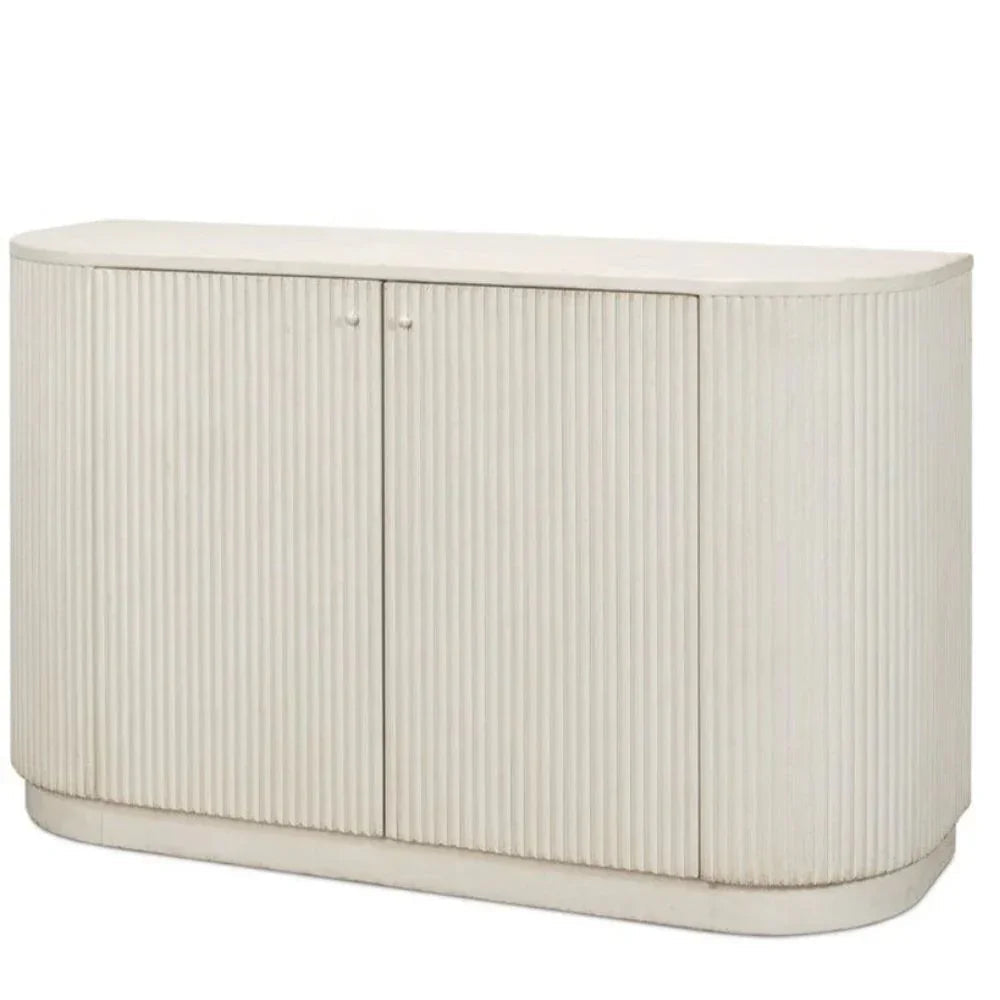 Buffet Halle Ribbed White Demilune