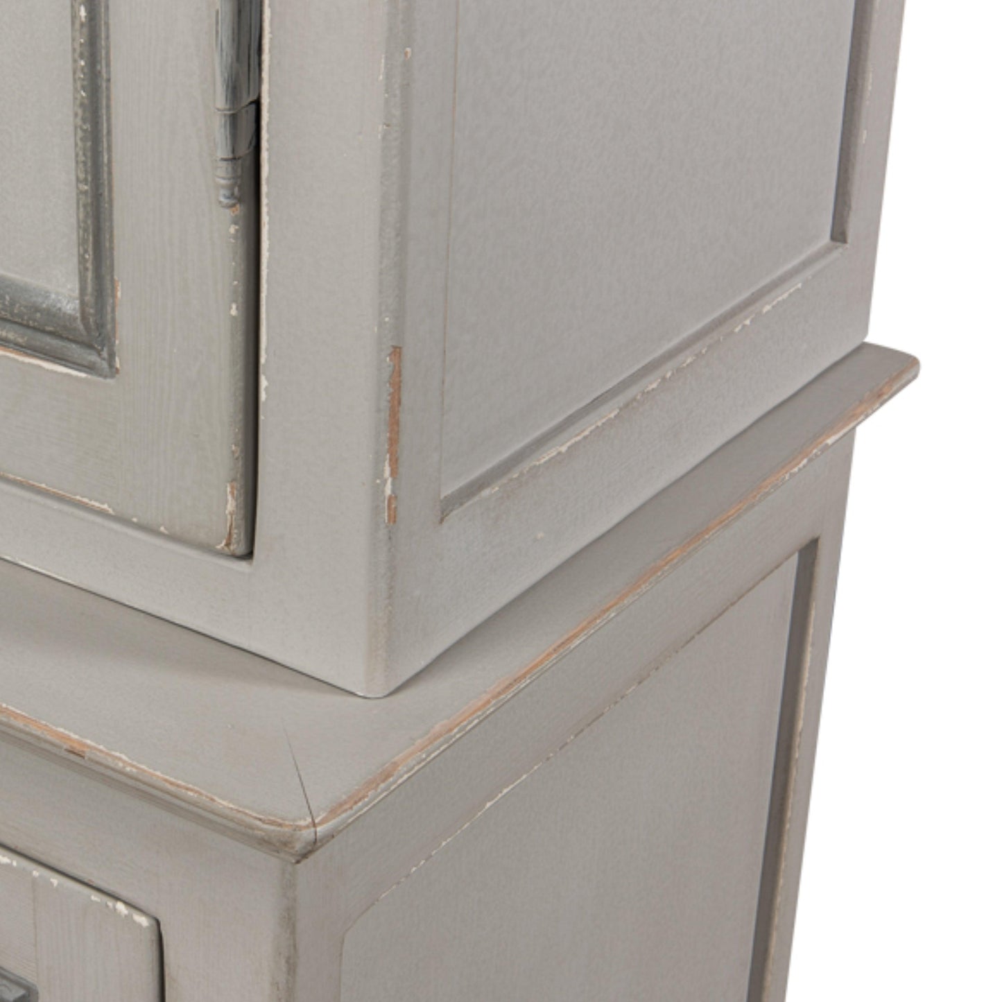 Mobiletto Directoire con finiture grigie e dorate