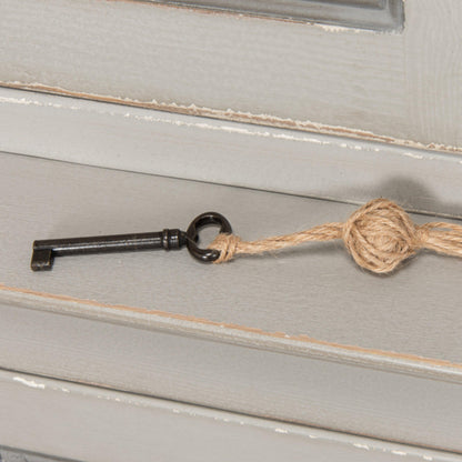 Mobiletto Directoire con finiture grigie e dorate