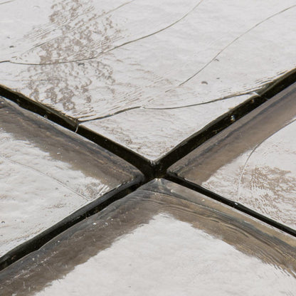 Tavolino da caffè componibile in ottone con piano in vetro