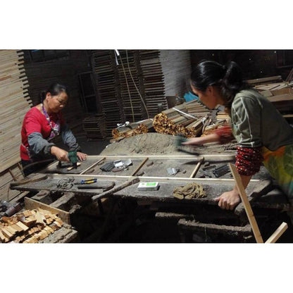 Paravento fatto a mano in bambù ondulato da 6 piedi (Cina)