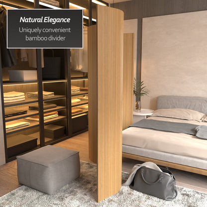 Paravento fatto a mano in bambù ondulato da 6 piedi (Cina)