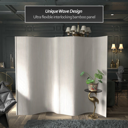 Paravento fatto a mano in bambù ondulato da 6 piedi (Cina)