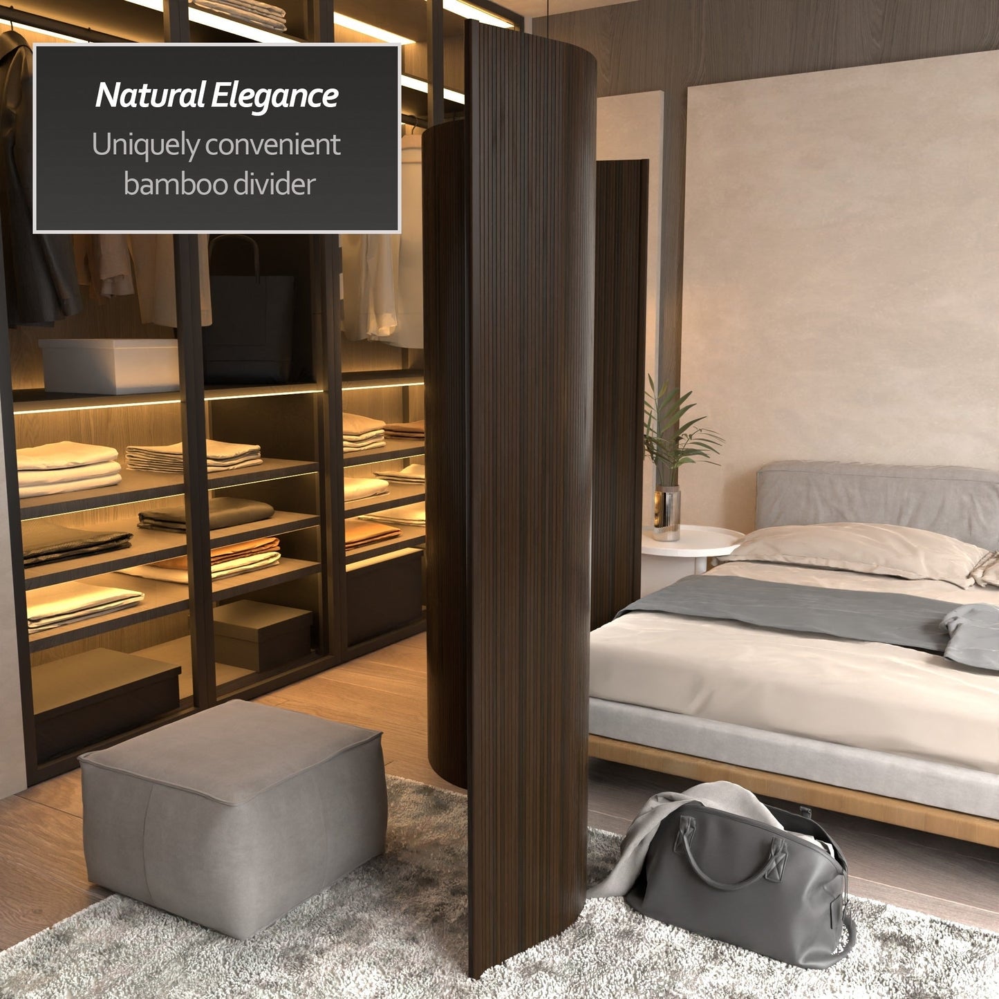 Paravento fatto a mano in bambù ondulato da 6 piedi (Cina)