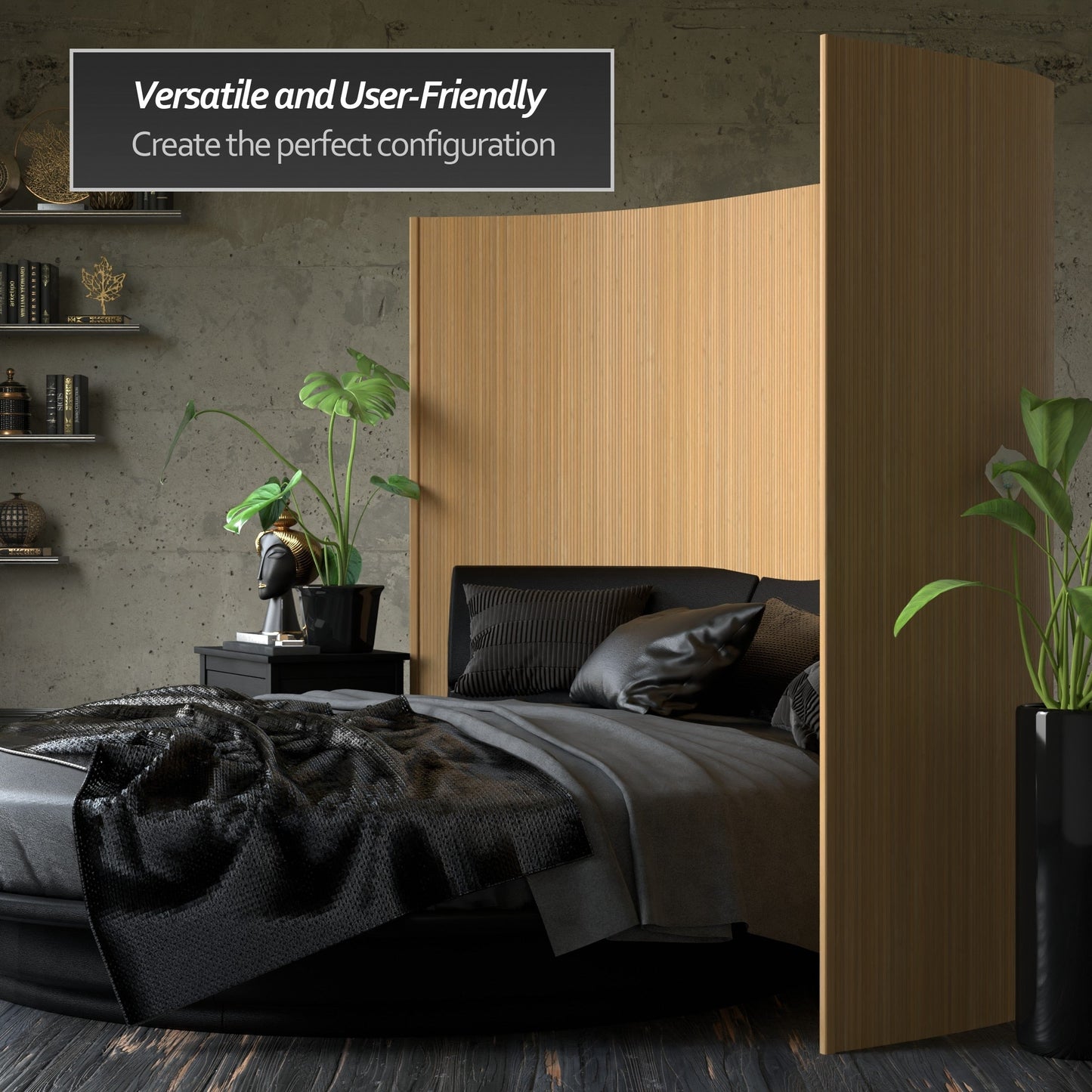 Paravento fatto a mano in bambù ondulato da 6 piedi (Cina)