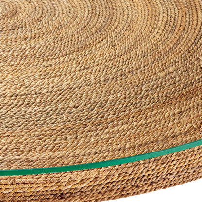 Tavolo da bistrot in corda di abaca intrecciata a mano