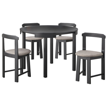 Set da pranzo rotondo compatto Harrisburg Tobey da 5 pezzi