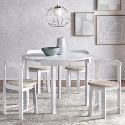 Set da pranzo rotondo compatto Harrisburg Tobey da 5 pezzi