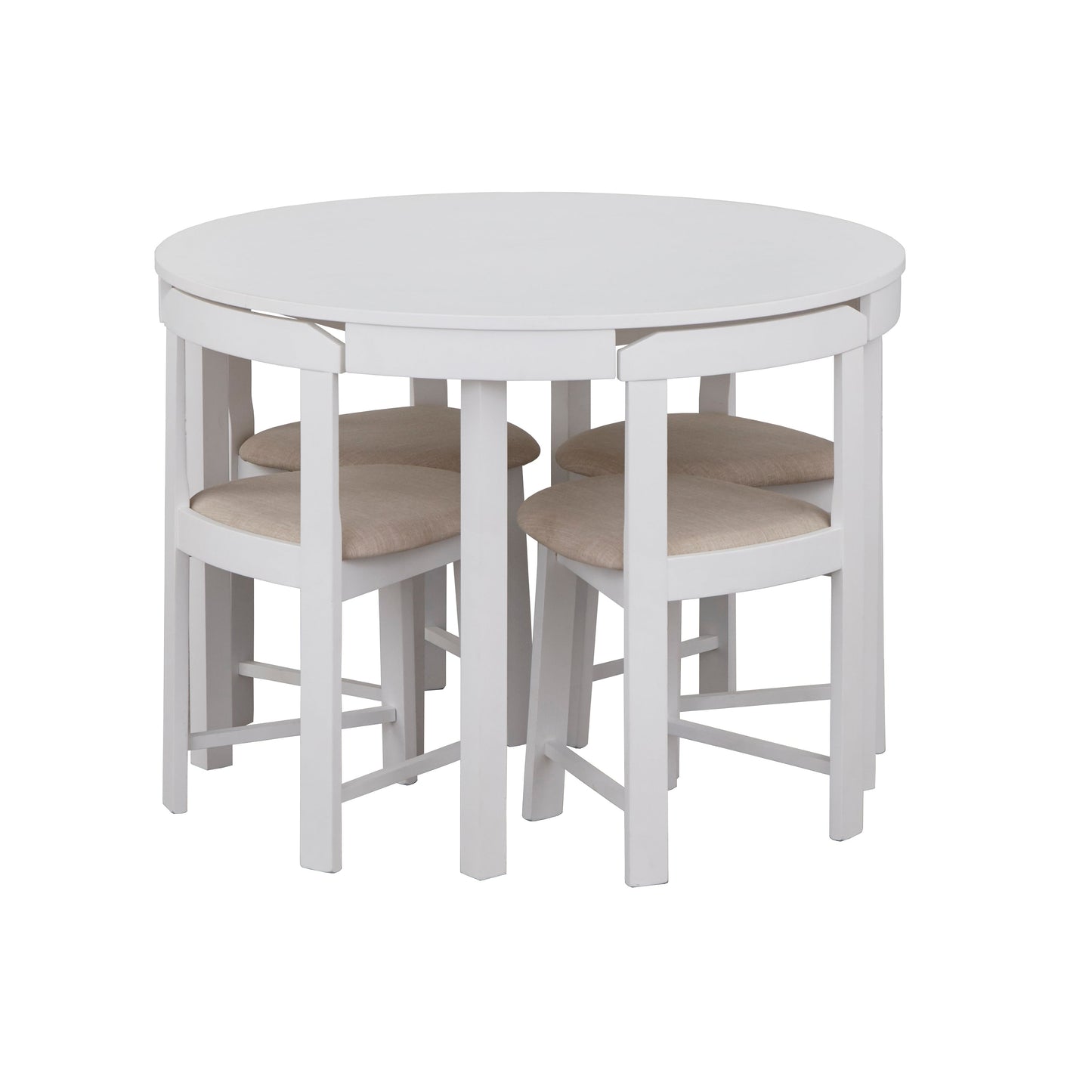 Set da pranzo rotondo compatto Harrisburg Tobey da 5 pezzi