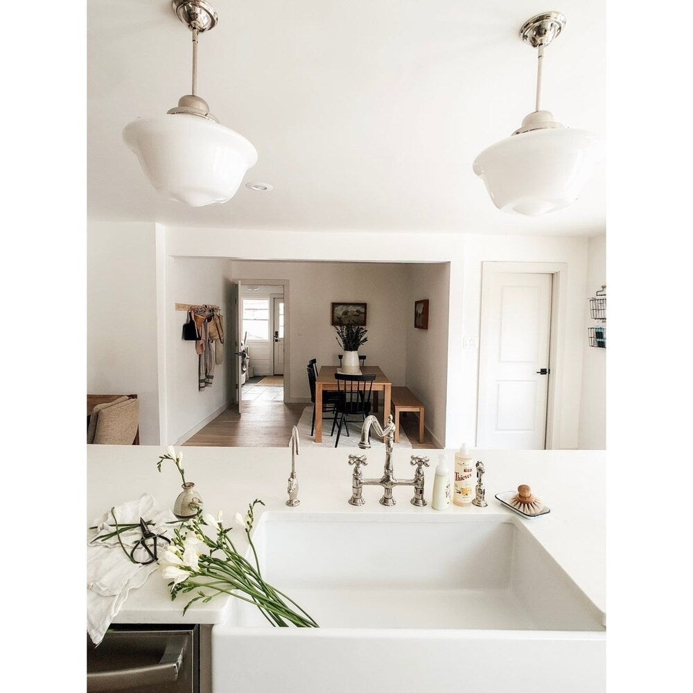 Rubinetto da cucina Kingston Brass Heritage Bridge con spruzzatore in ottone