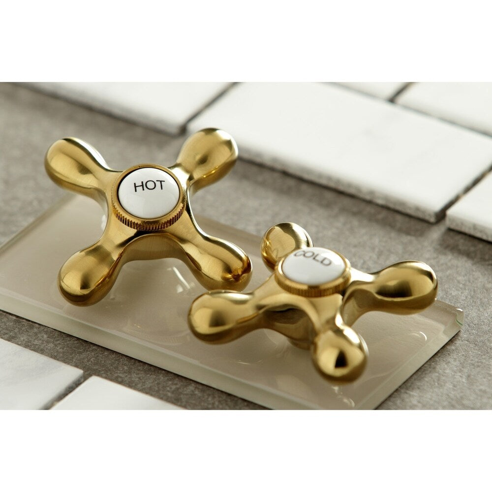 Rubinetto da cucina Kingston Brass Heritage Bridge con spruzzatore in ottone