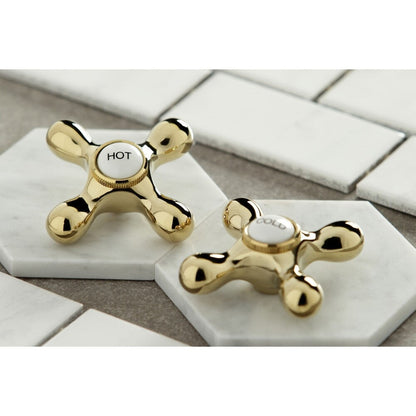 Rubinetto da cucina Kingston Brass Heritage Bridge con spruzzatore in ottone