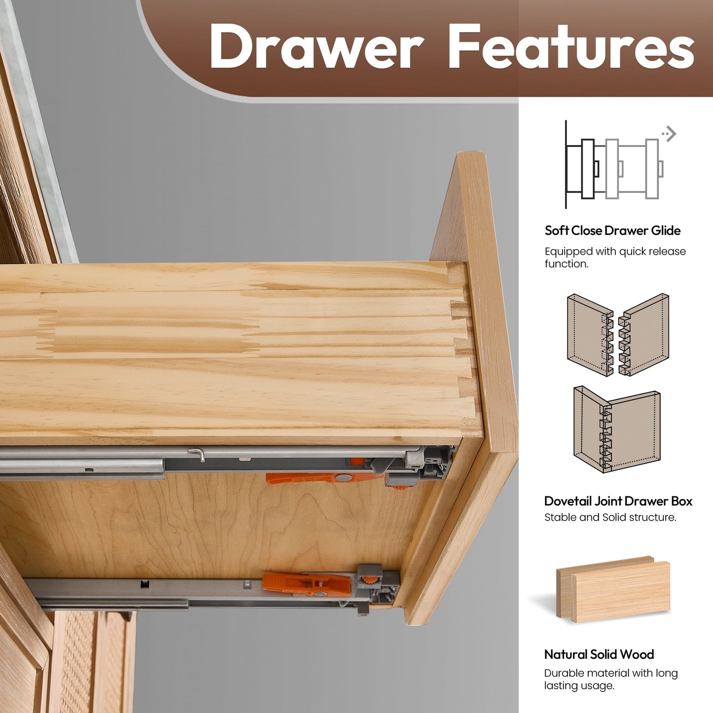 Mobile da bagno Hervas con piano in marmo naturale senza specchio