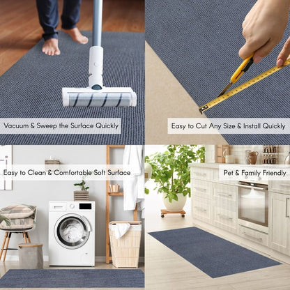 Tappeto da corridoio di alta qualità per interni/esterni di dimensioni personalizzate con supporto in PVC antiscivolo, larghezza 36'' x lunghezza a scelta