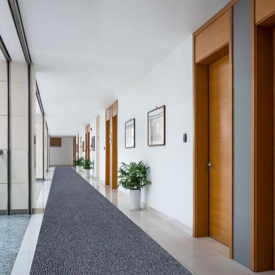 Tappeto da corridoio di alta qualità per interni/esterni di dimensioni personalizzate con supporto in PVC antiscivolo, larghezza 36'' x lunghezza a scelta