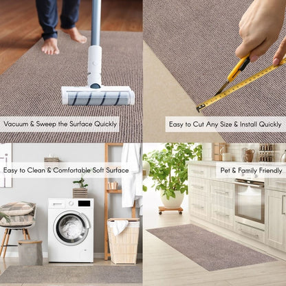 Tappeto da corridoio di alta qualità per interni/esterni di dimensioni personalizzate con supporto in PVC antiscivolo, larghezza 36'' x lunghezza a scelta