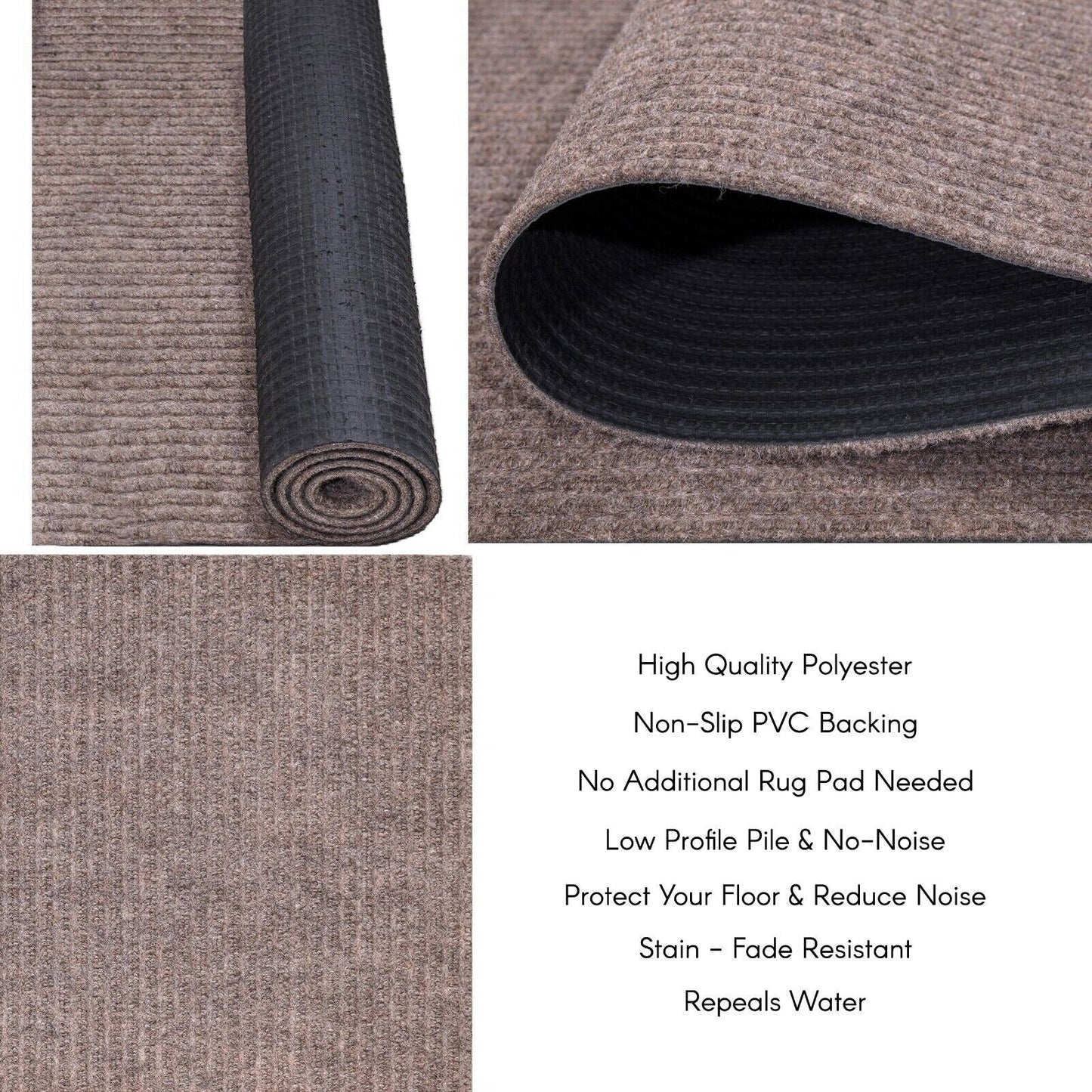 Tappeto da corridoio di alta qualità per interni/esterni di dimensioni personalizzate con supporto in PVC antiscivolo, larghezza 36'' x lunghezza a scelta