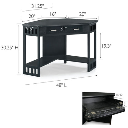 Scrivania angolare Mission di Leick Home