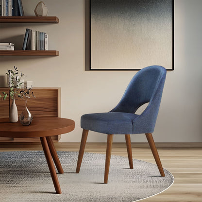 Sedie da pranzo imbottite INK IVY Nola con schienale ritagliato (set da 2)