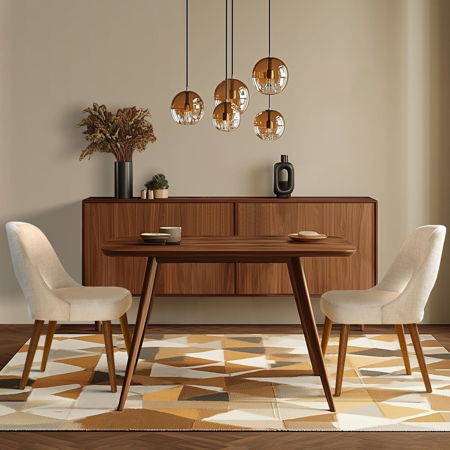 Sedie da pranzo imbottite INK IVY Nola con schienale ritagliato (set da 2)