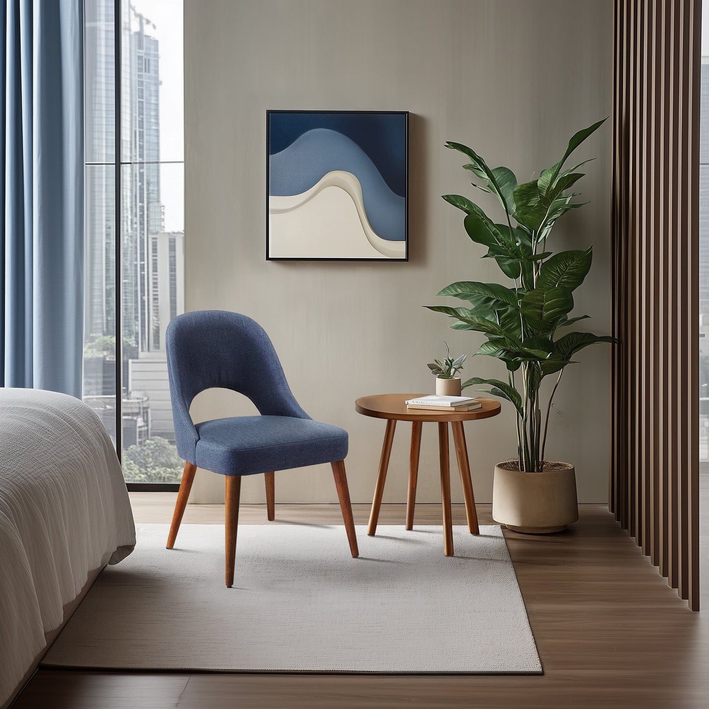 Sedie da pranzo imbottite INK IVY Nola con schienale ritagliato (set da 2)