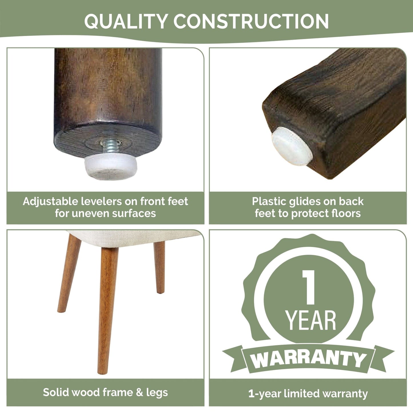 Sedie da pranzo imbottite INK IVY Nola con schienale ritagliato (set da 2)