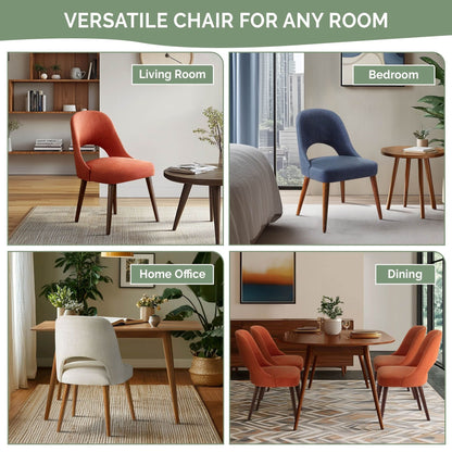 Sedie da pranzo imbottite INK IVY Nola con schienale ritagliato (set da 2)