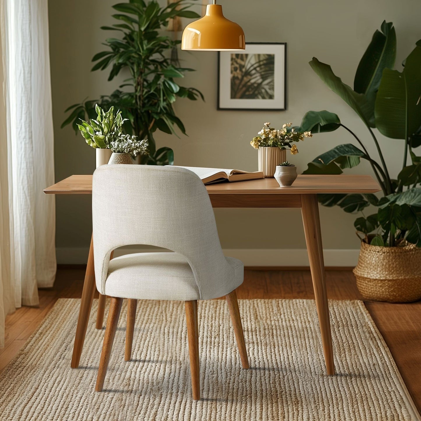 Sedie da pranzo imbottite INK IVY Nola con schienale ritagliato (set da 2)