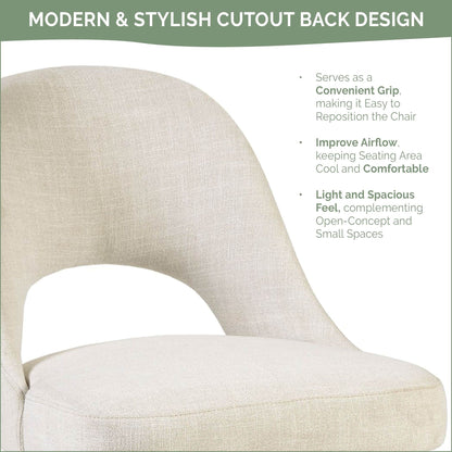 Sedie da pranzo imbottite INK IVY Nola con schienale ritagliato (set da 2)