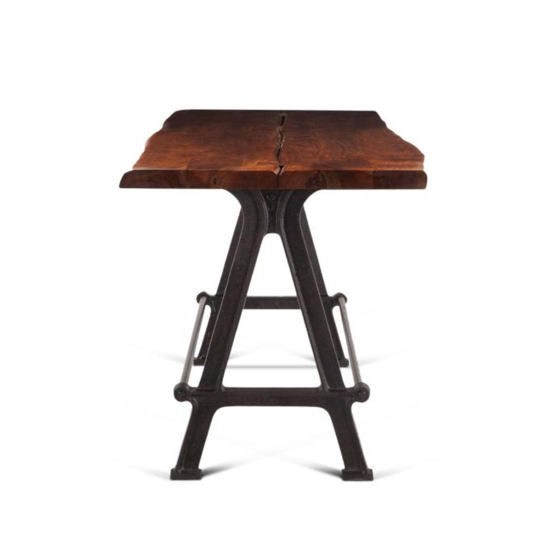 Tavolo da pranzo industriale in acacia alto