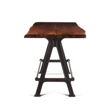 Tavolo da pranzo industriale in acacia alto