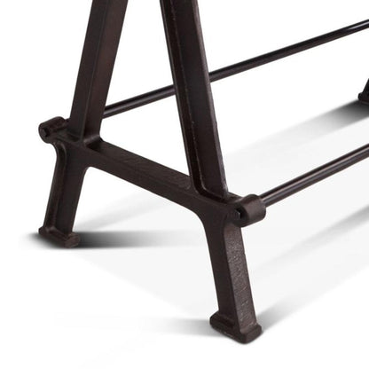 Tavolo da pranzo industriale in acacia alto