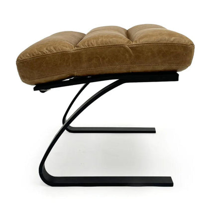 Sgabello decorativo in pelle industriale