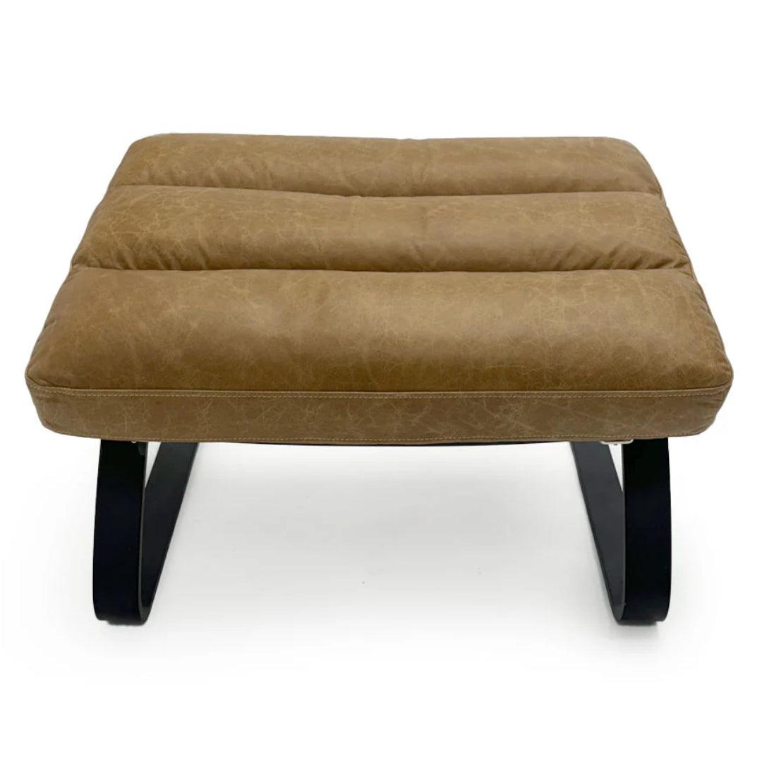 Sgabello decorativo in pelle industriale