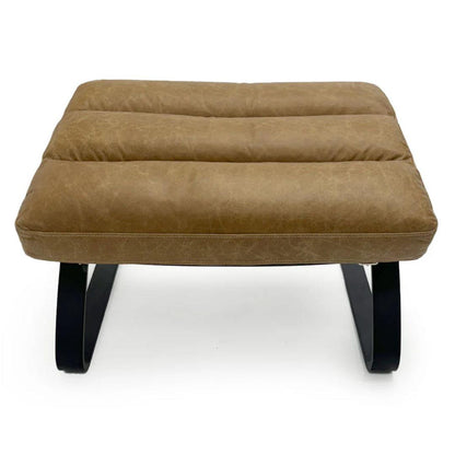 Sgabello decorativo in pelle industriale