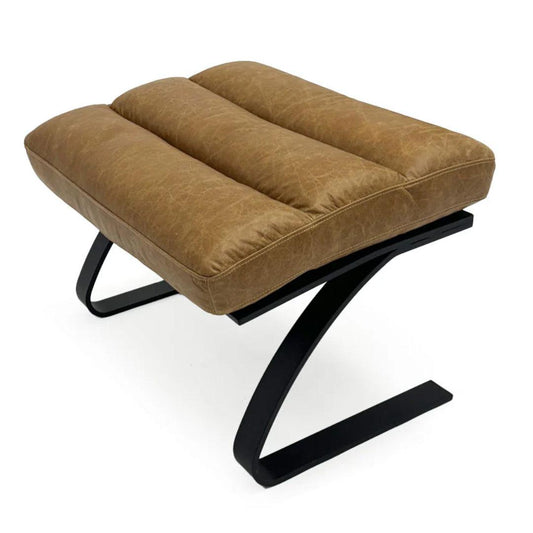 Sgabello decorativo in pelle industriale