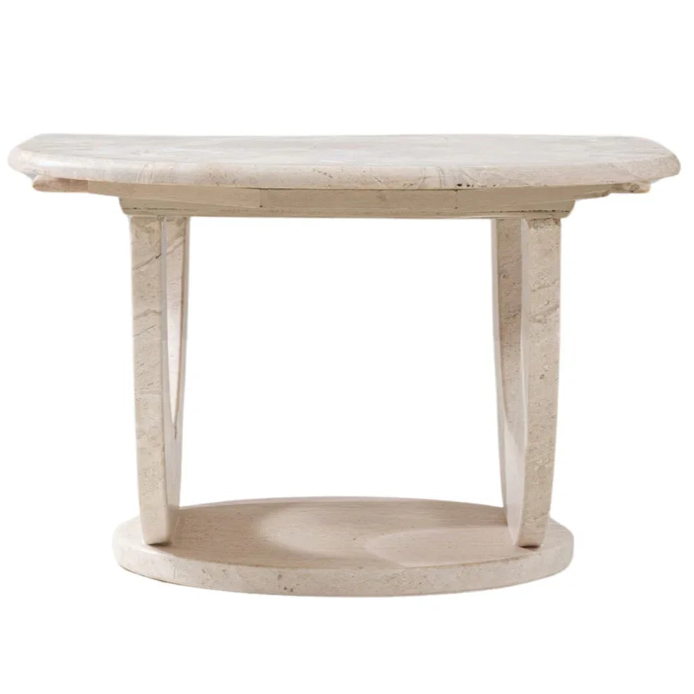 Tavolino da caffè vintage in travertino italiano, circa 1950