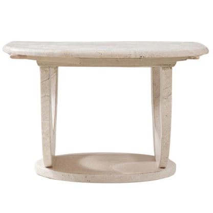 Tavolino da caffè vintage in travertino italiano, circa 1950