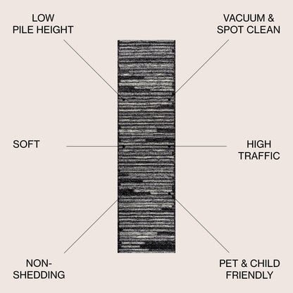 JONATHAN Y Aksil Tappeto moderno a righe berbero