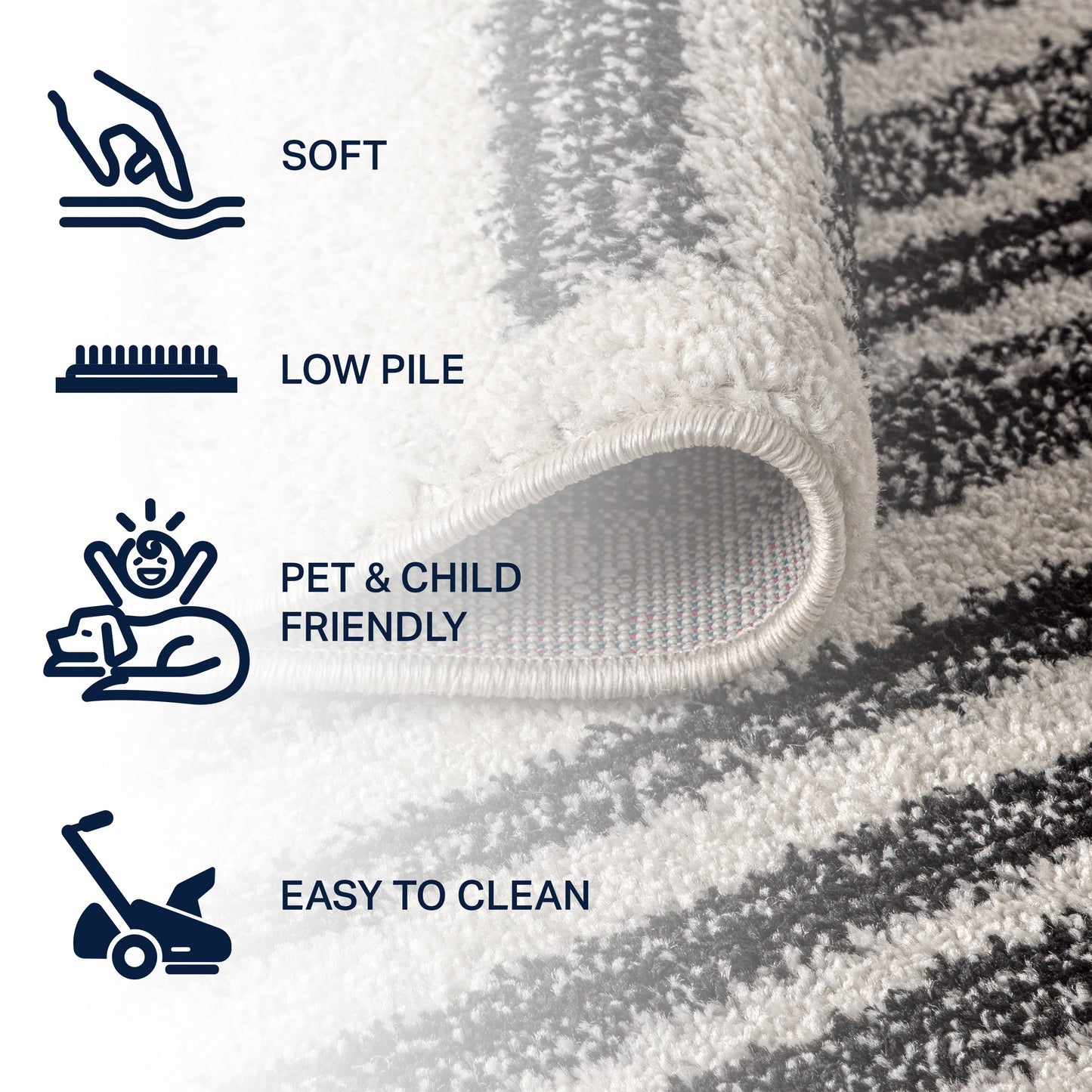 JONATHAN Y Aksil Tappeto moderno a righe berbero