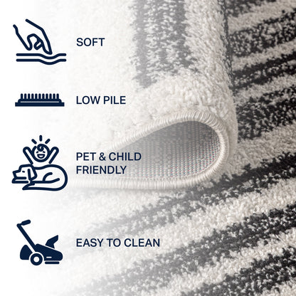 JONATHAN Y Aksil Tappeto moderno a righe berbero