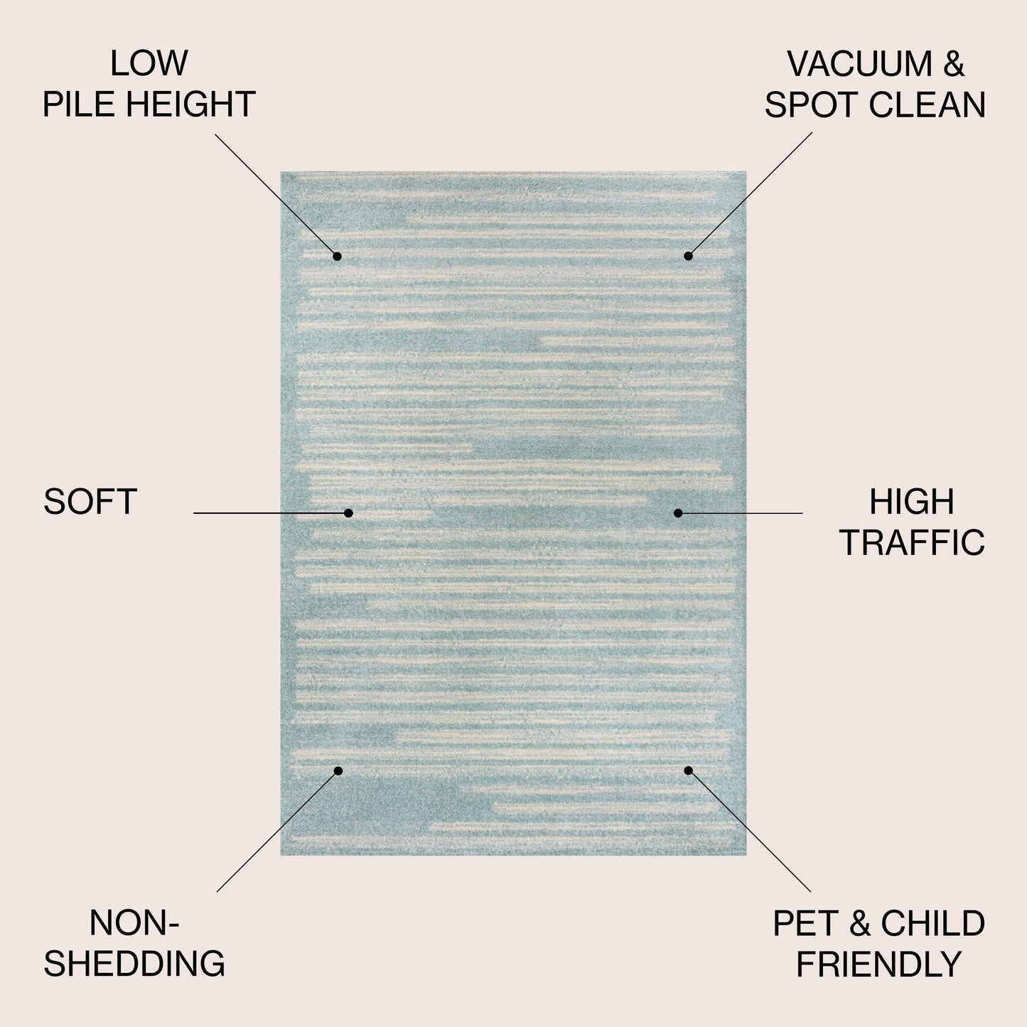 JONATHAN Y Aksil Tappeto moderno a righe berbero